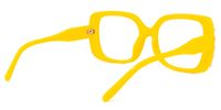 Square Yellow Eyeglasses | Vooglam.com Side View
