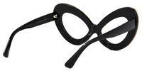 Staci - Cat Eye Multicolor Glitter Eyeglasses | Vooglam Side View
