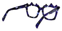 Geometric Blue/Black Eyeglasses | Vooglam.com Side View