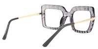 Square Grey Eyeglasses | Vooglam.com Side View