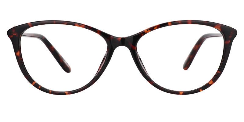 Hilda Tortoise Cat Eye Glasses Front View