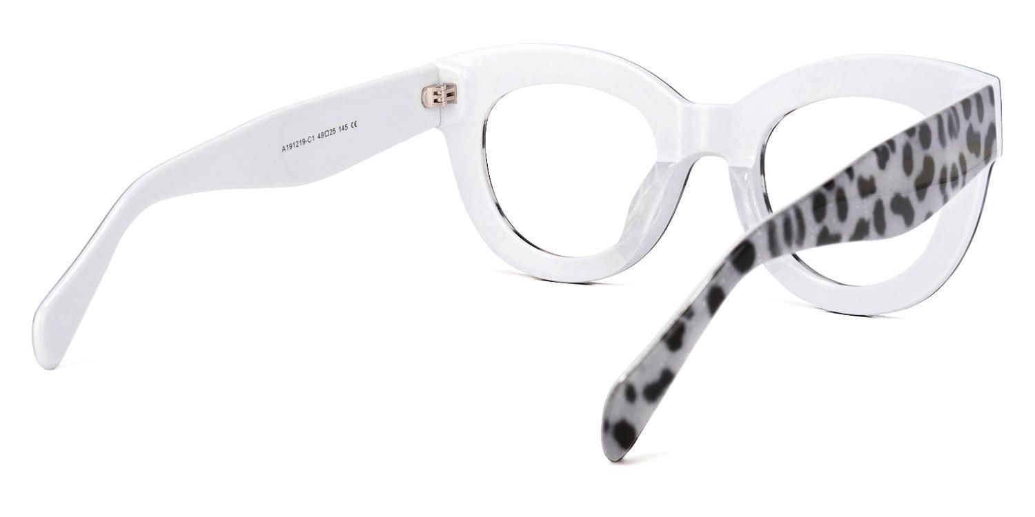 Oval Grey/Leopard Eyeglasses | Vooglam.com Side View