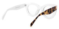 Oval Yellow/Leopard Eyeglasses | Vooglam.com Side View