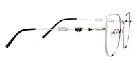 Angela Silver Cat Eye Glasses - 6