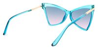 Geometric Blue Sunglasses | Vooglam.com Side View