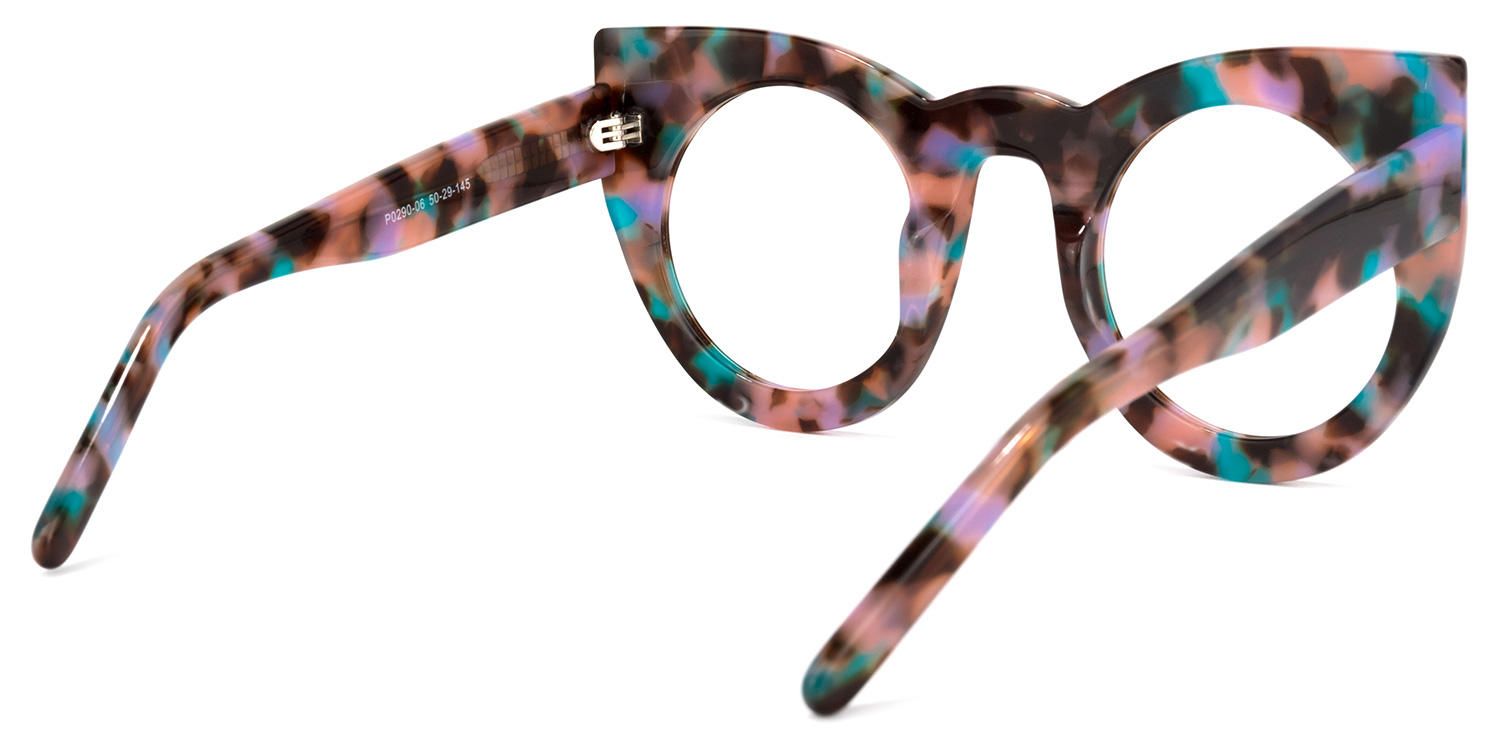 Cadence - Cat Eye Floral Eyeglasses | Vooglam Side View