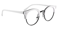 Browline White Eyeglasses | Vooglam.com 