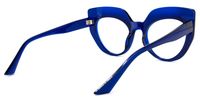 Cat Eye Dark/Blue Eyeglasses | Vooglam.com Side View