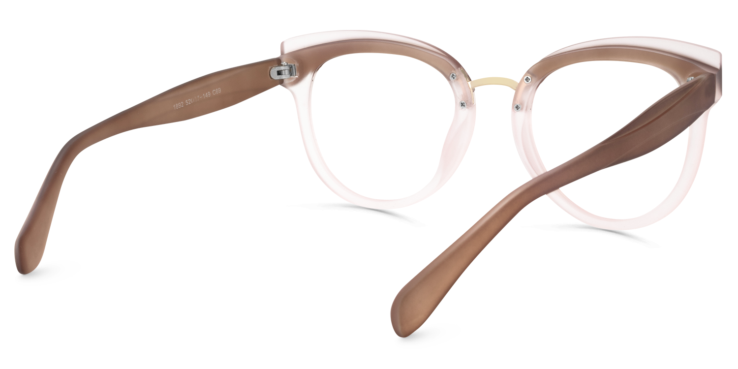 Browline Cameo/Brown Eyeglasses | Vooglam.com Side View