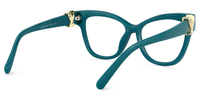 Cat Eye Peacock/Green Eyeglasses | Vooglam.com Side View