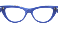 Exquisite Blue Cat Eye Glasses Side View