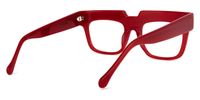 Rectangle Red Eyeglasses | Vooglam.com Side View
