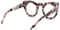 Cat Eye Pink-Tortoise Eyeglasses | Vooglam.com Side View