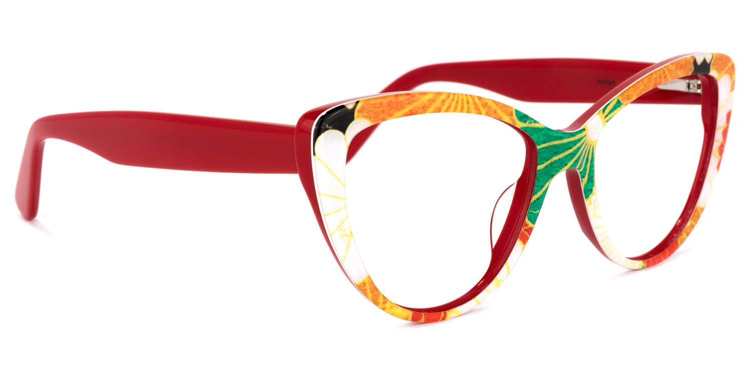 Cat Eye Red Eyeglasses | Vooglam.com 5