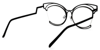 Maggie - Gothic Punk Prescription Glasses Bold Trendy | Vooglam Side View