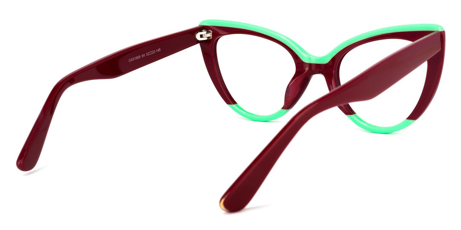 Cat Eye Wine/Red Eyeglasses | Vooglam.com Side View