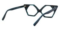 Geometric Peacock/Blue Eyeglasses | Vooglam.com Side View
