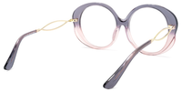 Oval Purple Eyeglasses│Vooglam Optical Glasses Side View