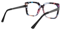 Square Floral Eyeglasses | Vooglam.com Side View