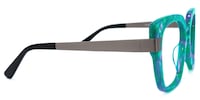 Odelia - Square Green Eyeglasses - 4