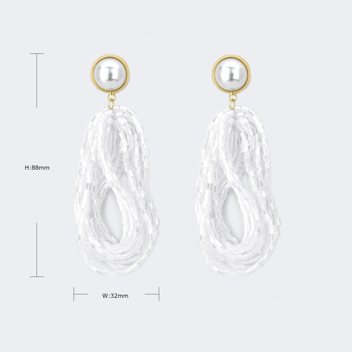 Handmade Beaded Pierced Earrings | Vooglam.com 4