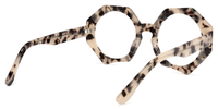 Ainslie - Hexagonal Geometric Tortoise Artistic Eyeglasses | Vooglam Side View