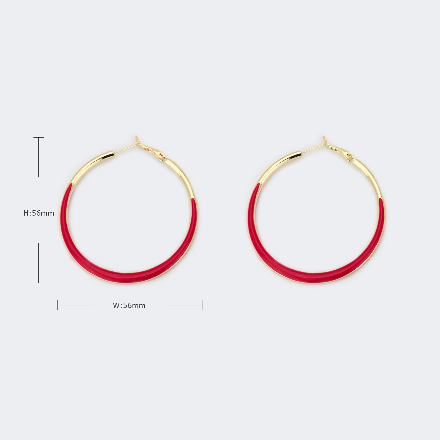 Large Hoop Pierced Earrings | Vooglam.com 4