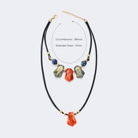 Trendy Geometric Layered Necklace | Vooglam.com 