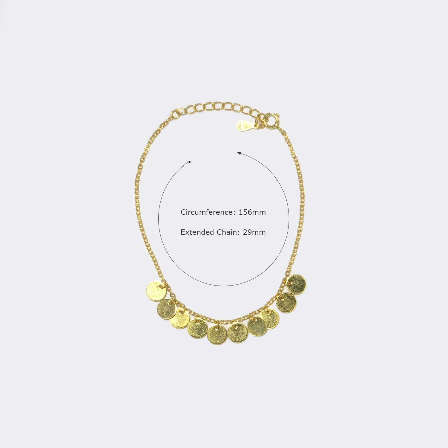 Tiny Gold Spangles Bracelet | Vooglam.com 4