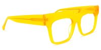 Rectangle Yellow Eyeglasses | Vooglam.com 