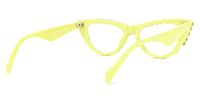 Cute Yellow Cat Eye Glasses Side View