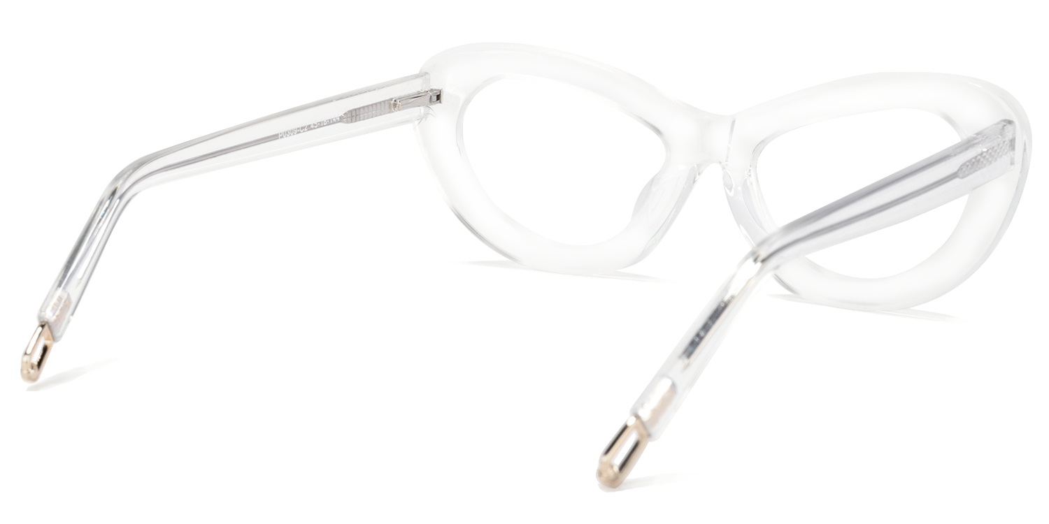 Oval Crystal Eyeglasses│Vooglam Optical Glasses Side View