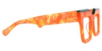 Canela - Rectangle Orange Eyeglasses - 4