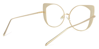 Cat Eye Dark/Green Eyeglasses | Vooglam.com Side View