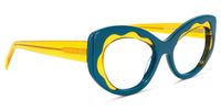 Cat Eye Peacock/Blue Eyeglasses | Vooglam.com 