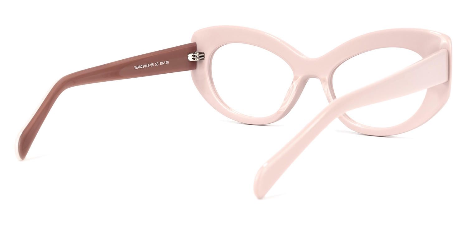 Cat Eye Cameo/Brown Eyeglasses | Vooglam.com Side View