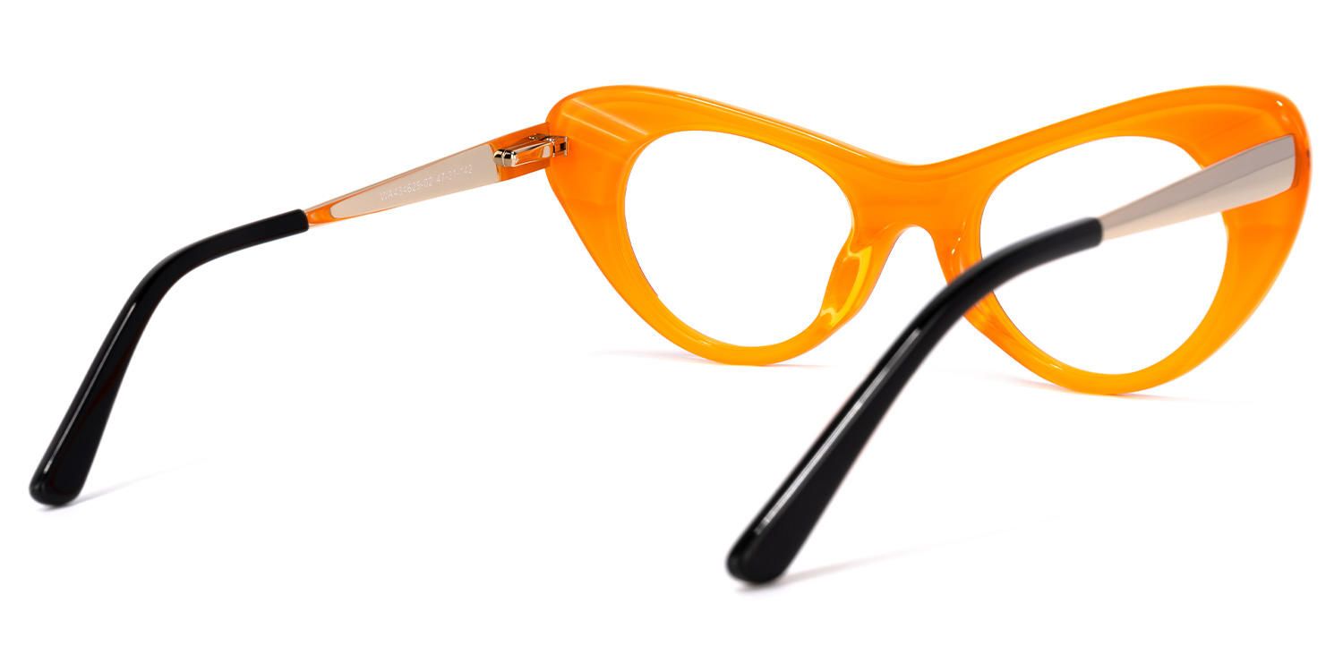Cat Eye Red Eyeglasses | Vooglam.com Side View