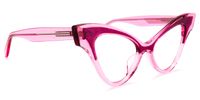 Cat Eye Pink Eyeglasses | Vooglam.com 