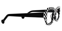 Roxy - Rectangle Black/White Eyeglasses | Vooglam 