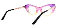 Cat Eye Pink Eyeglasses | Vooglam.com Side View