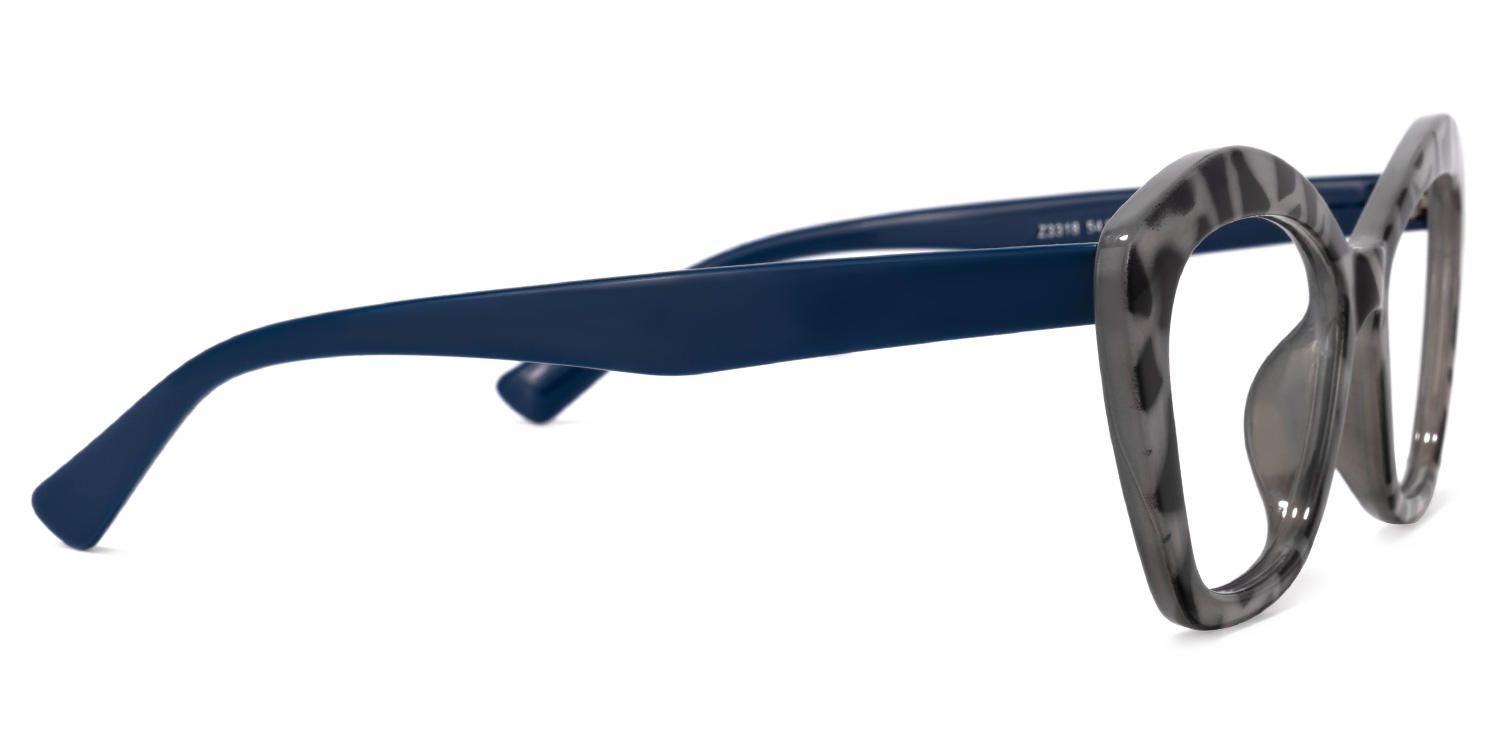 Rectangle Blue Eyeglasses | Vooglam.com 4