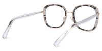 Square Snake/Skin Eyeglasses | Vooglam.com Side View