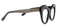Cat Eye Black/Silver Eyeglasses | Vooglam.com