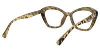 Rectangle Leopard/Print Eyeglasses | Vooglam.com Side View