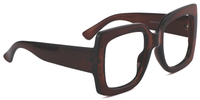 Simple & Decent Square Tawny Eyeglasses