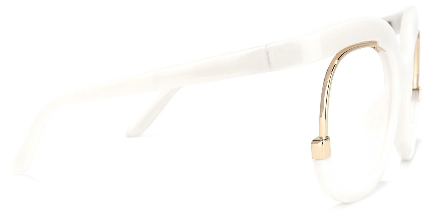 Fredia - Square White Eyeglasses | Vooglam 4