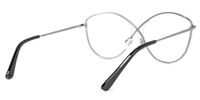 Iliana - Butterfly Silver Eyeglasses | Vooglam Side View