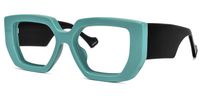Quinn - Geometric Green Eyeglasses - 2