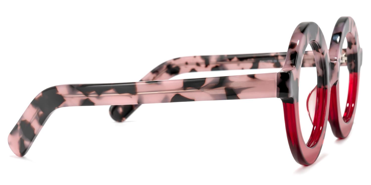Almon - Round Pink/Tortoise Eyeglasses | Vooglam 4