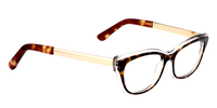 Poppy Rectangle Tortoise Eyeglasses - 4